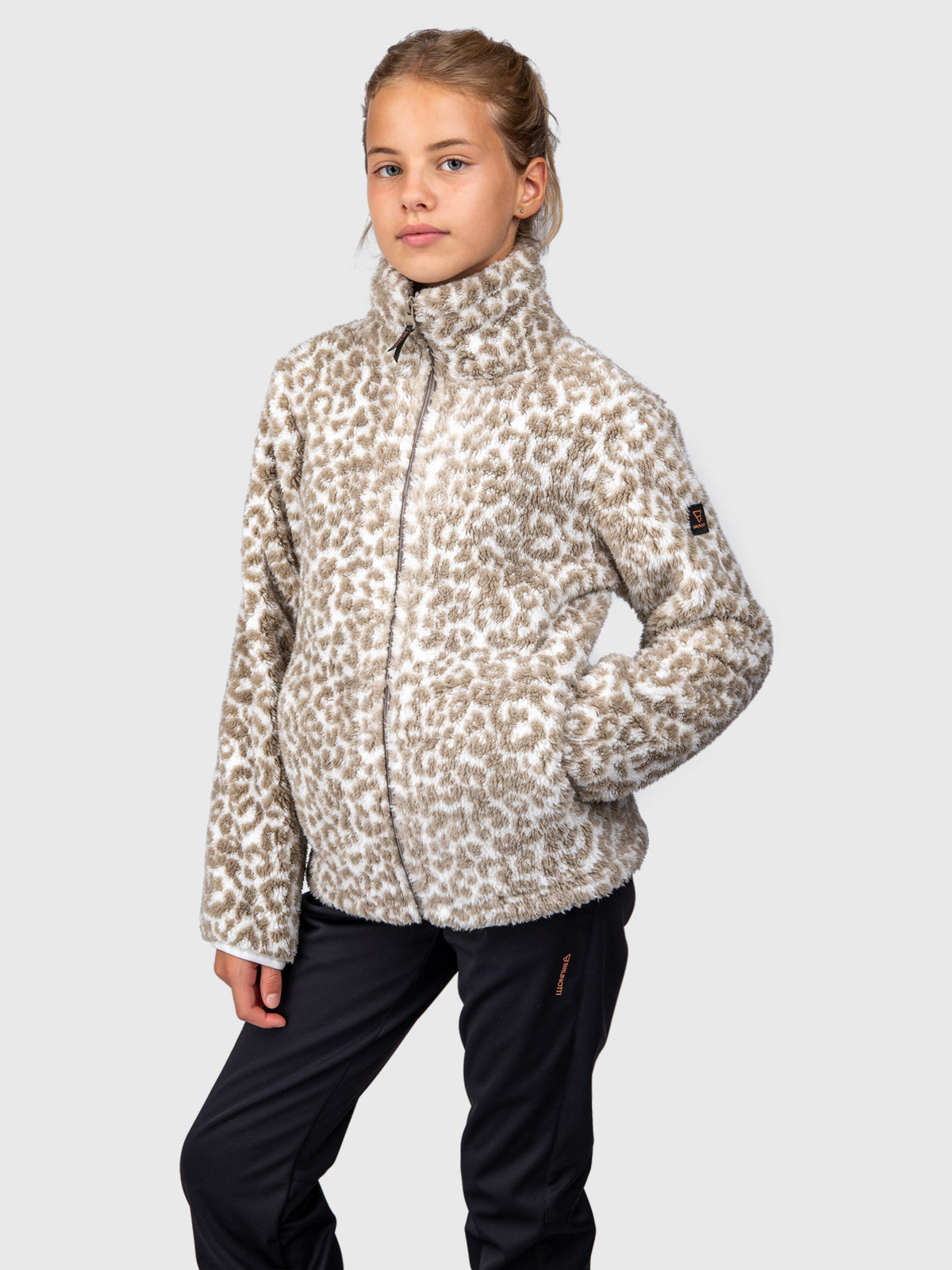 Kyoti-Print Girls Fleece | Leopard Snow