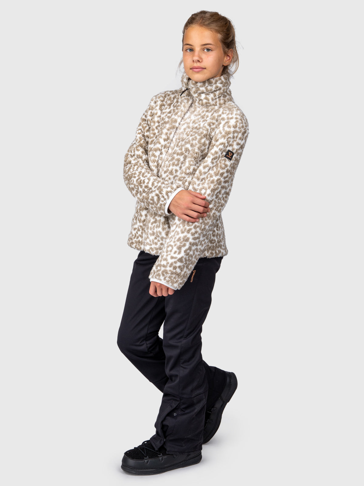 Kyoti-Print Girls Fleece | Leopard Snow