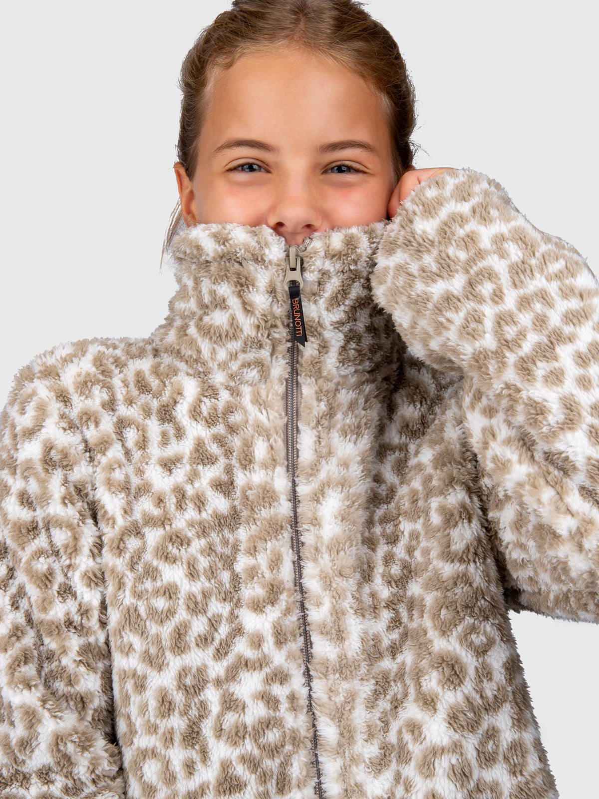 Kyoti-Print Girls Fleece | Leopard Snow