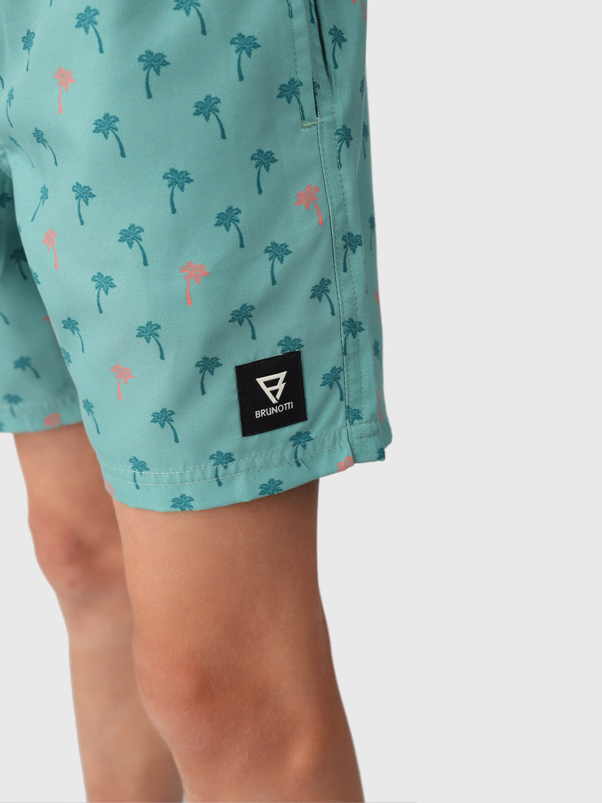 Cestery-Palm Boys Swim Shorts | Bottle Green