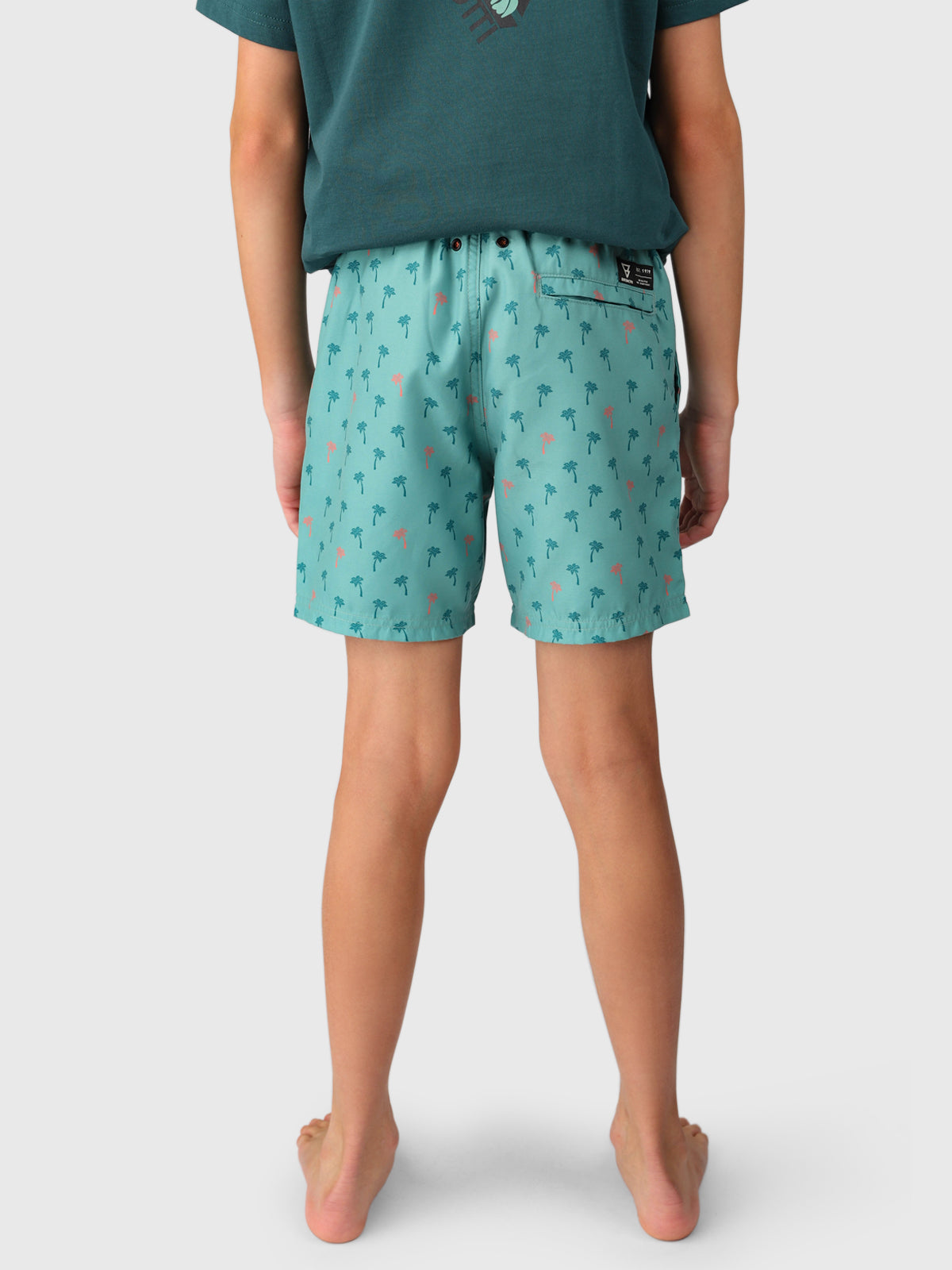 Cestery-Palm Boys Swim Shorts | Bottle Green