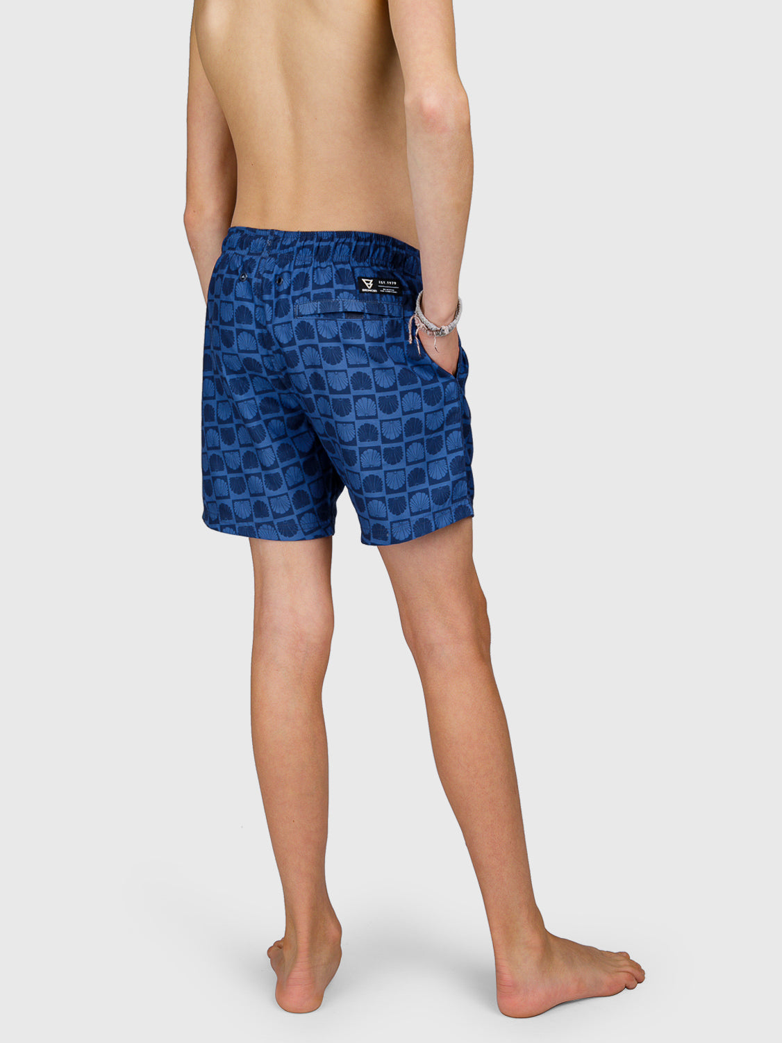 Cestery-Mini Boys Swim Shorts | Indigo Blue