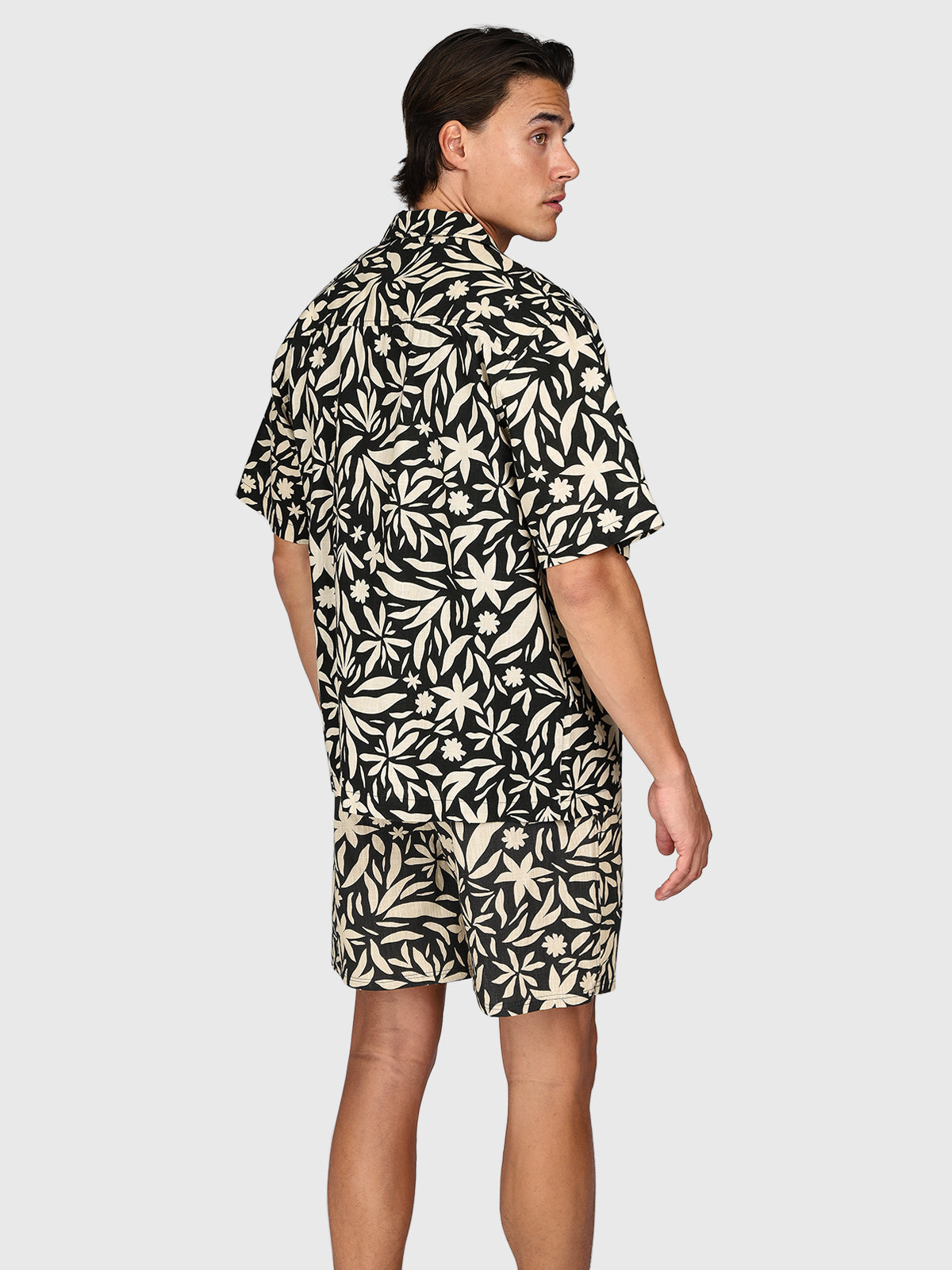 Sanni-Print Men Shirt | Feather Grey