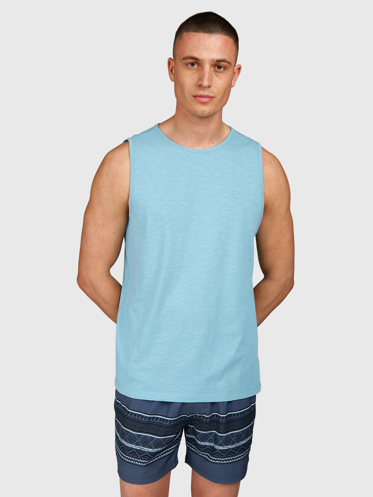 Malaku-Slub Men Singlet | Adriatic Blue