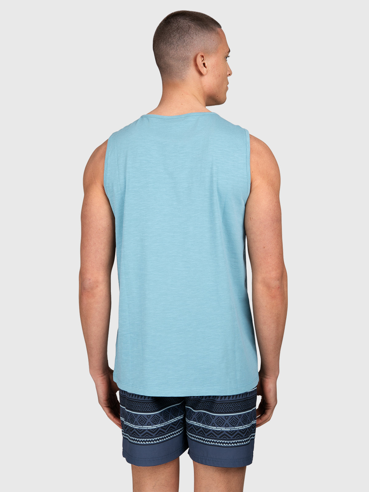 Malaku-Slub Men Singlet | Adriatic Blue