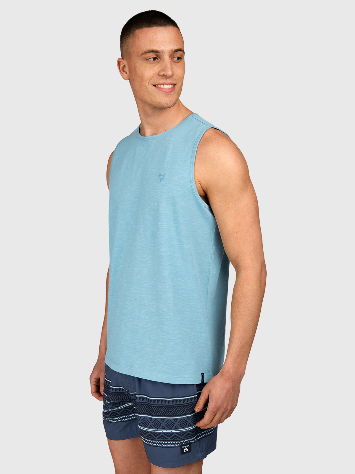 Malaku-Slub Men Singlet | Adriatic Blue