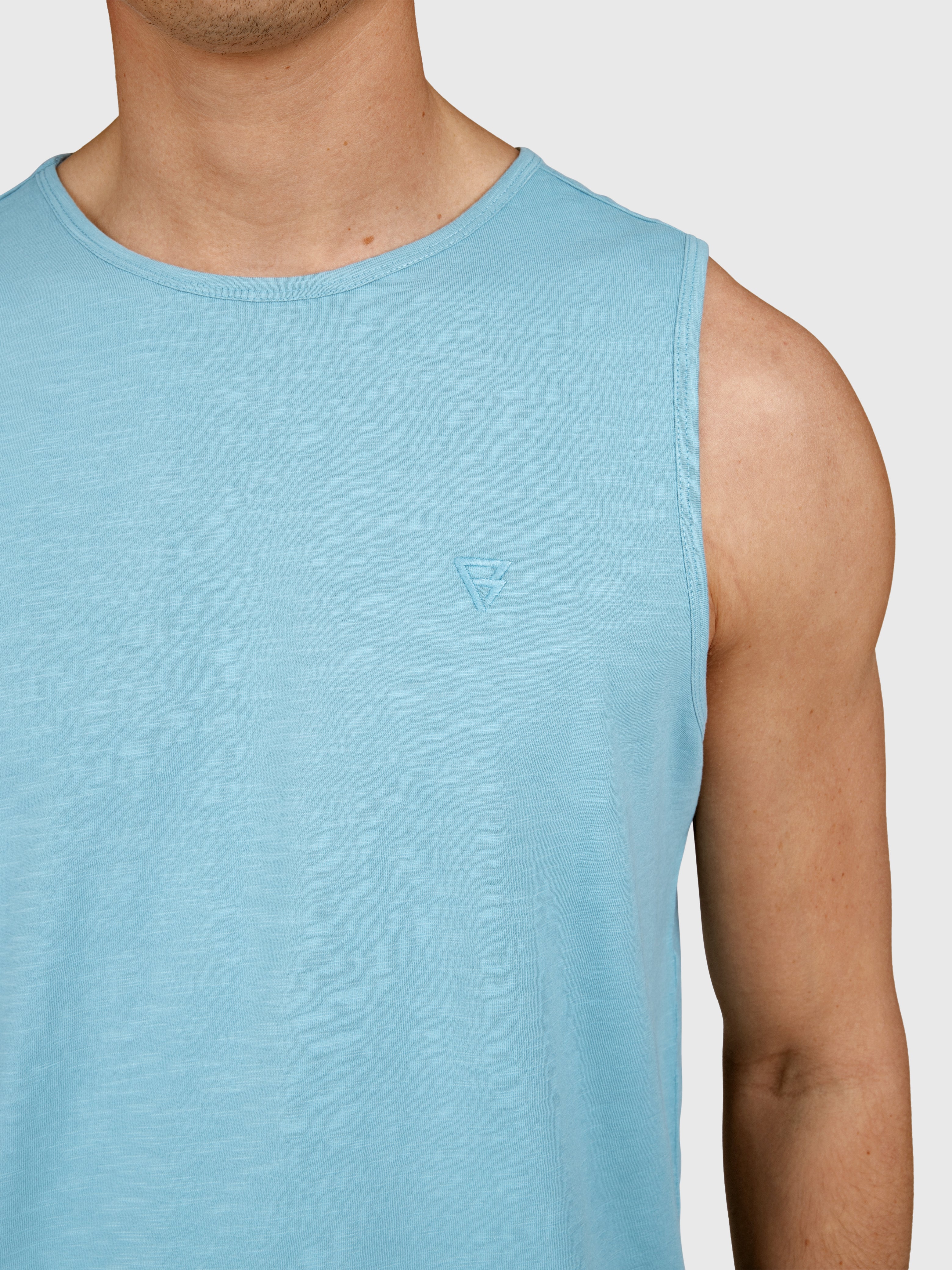 Malaku-Slub Men Singlet | Adriatic Blue