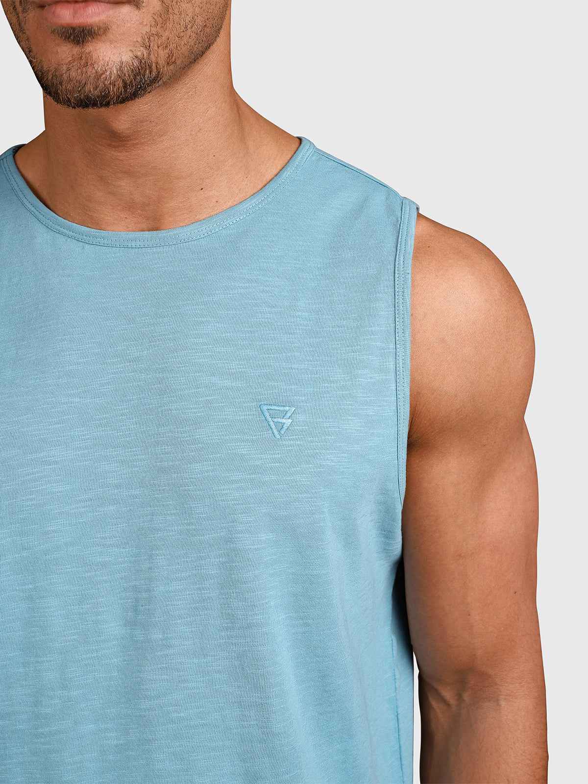 Malaku-Slub Herren Singlet | Adriatic Blue