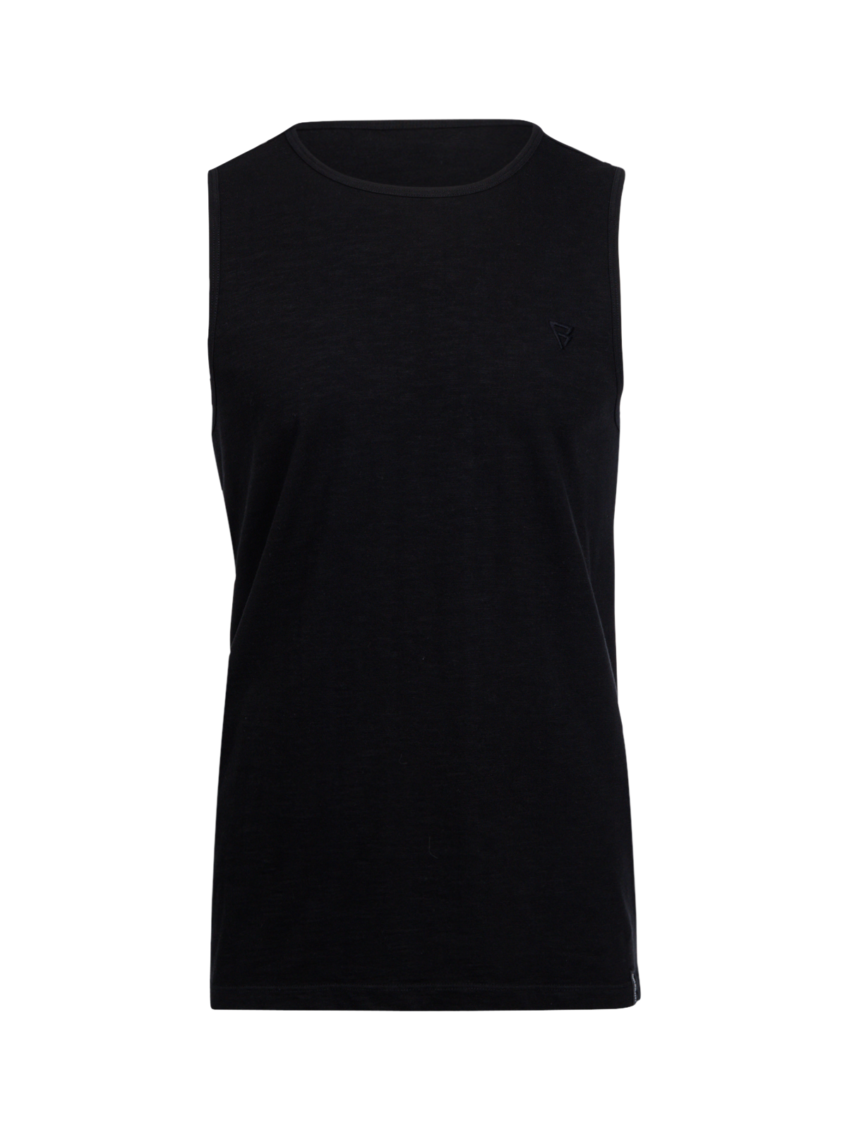 Malaku-Slub Herren Singlet | Schwarz