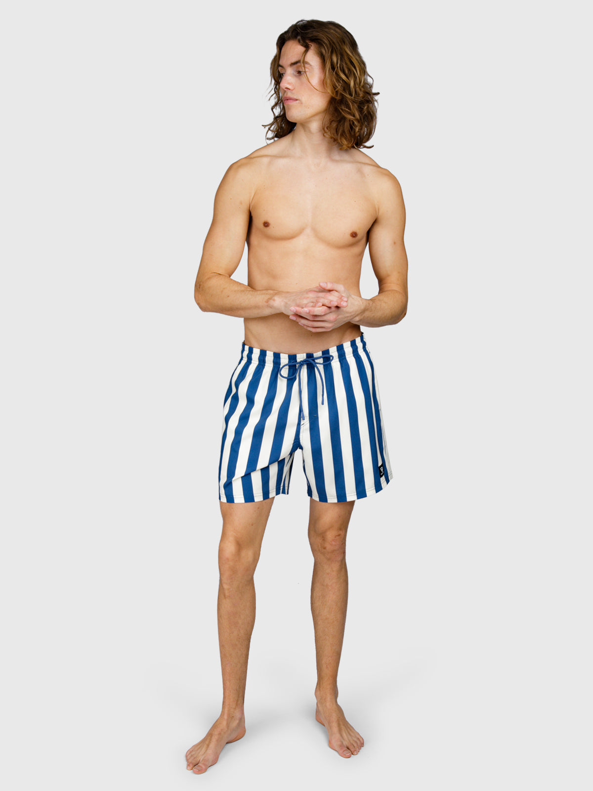 Cester-Big Stripe Herren Swim Shorts | True Navy