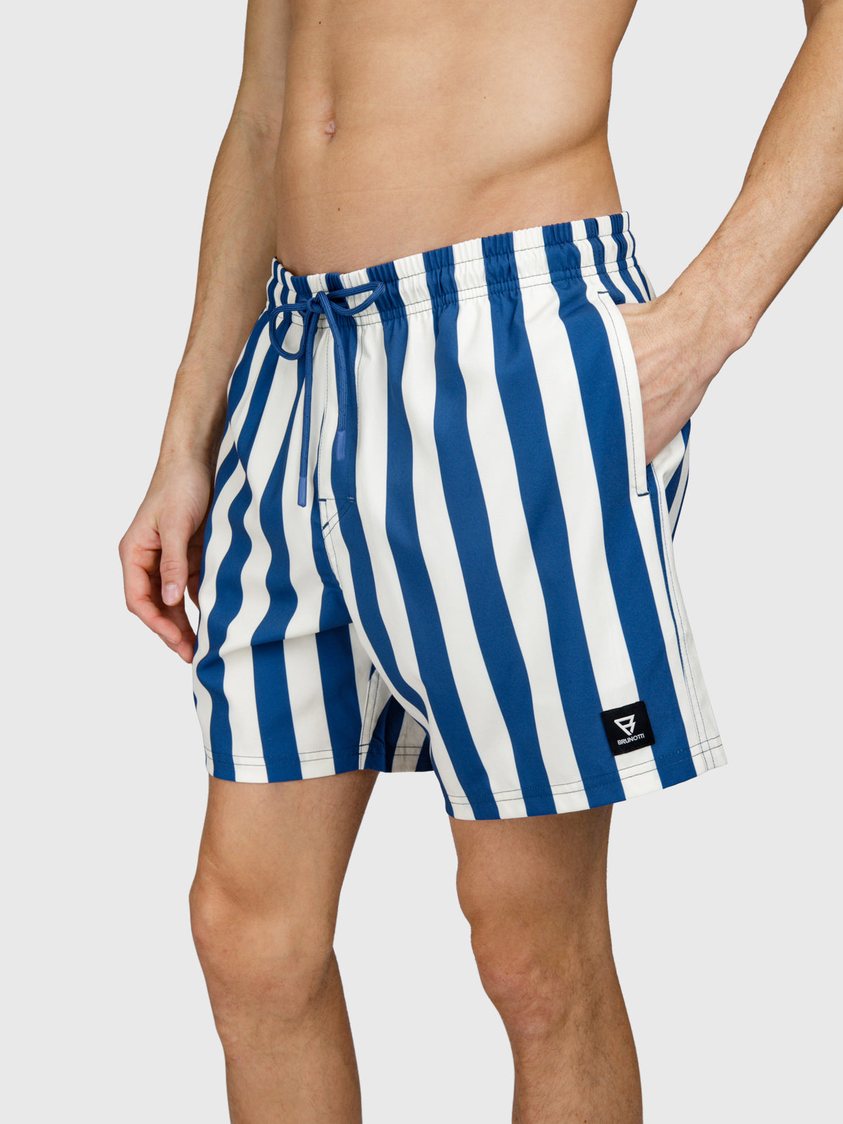 Cester-Big Stripe Herren Swim Shorts | True Navy
