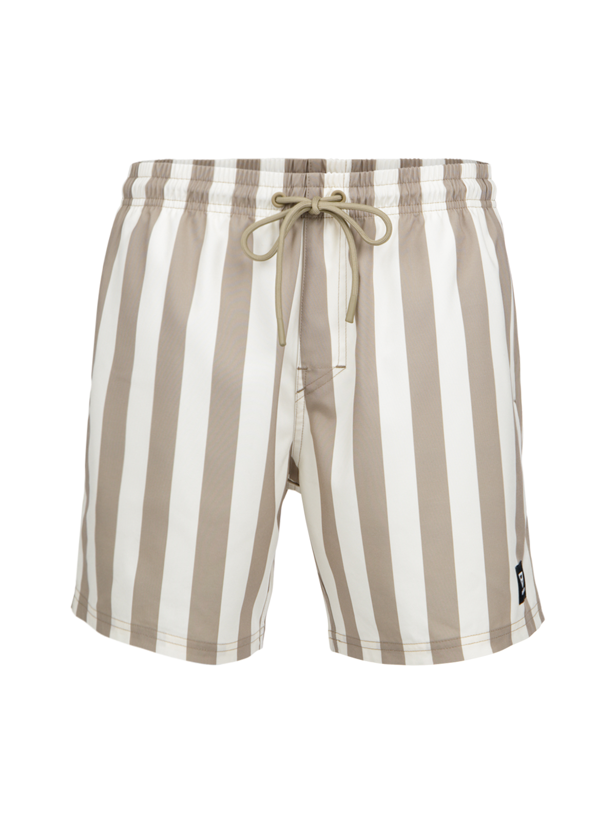 Cester-Big Stripe Men Swim Shorts | Chinchilla