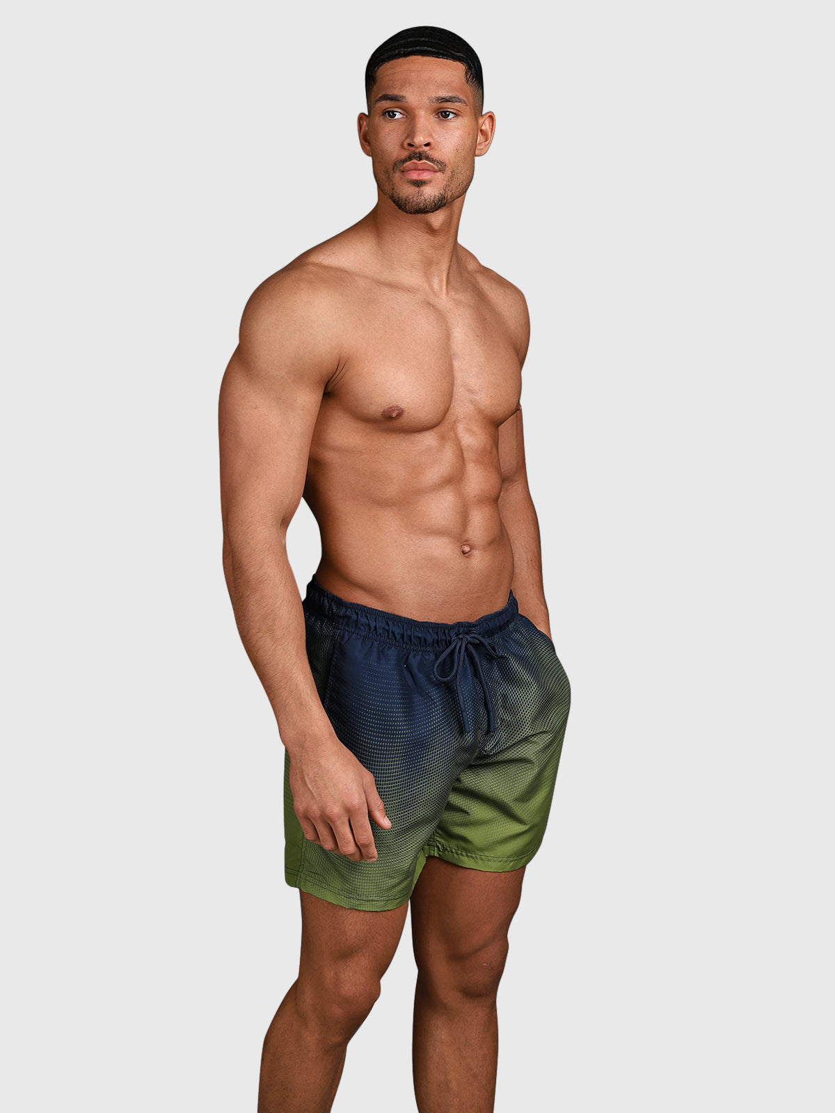 Cester-Panel Print Herren Swim Shorts | Mayfly