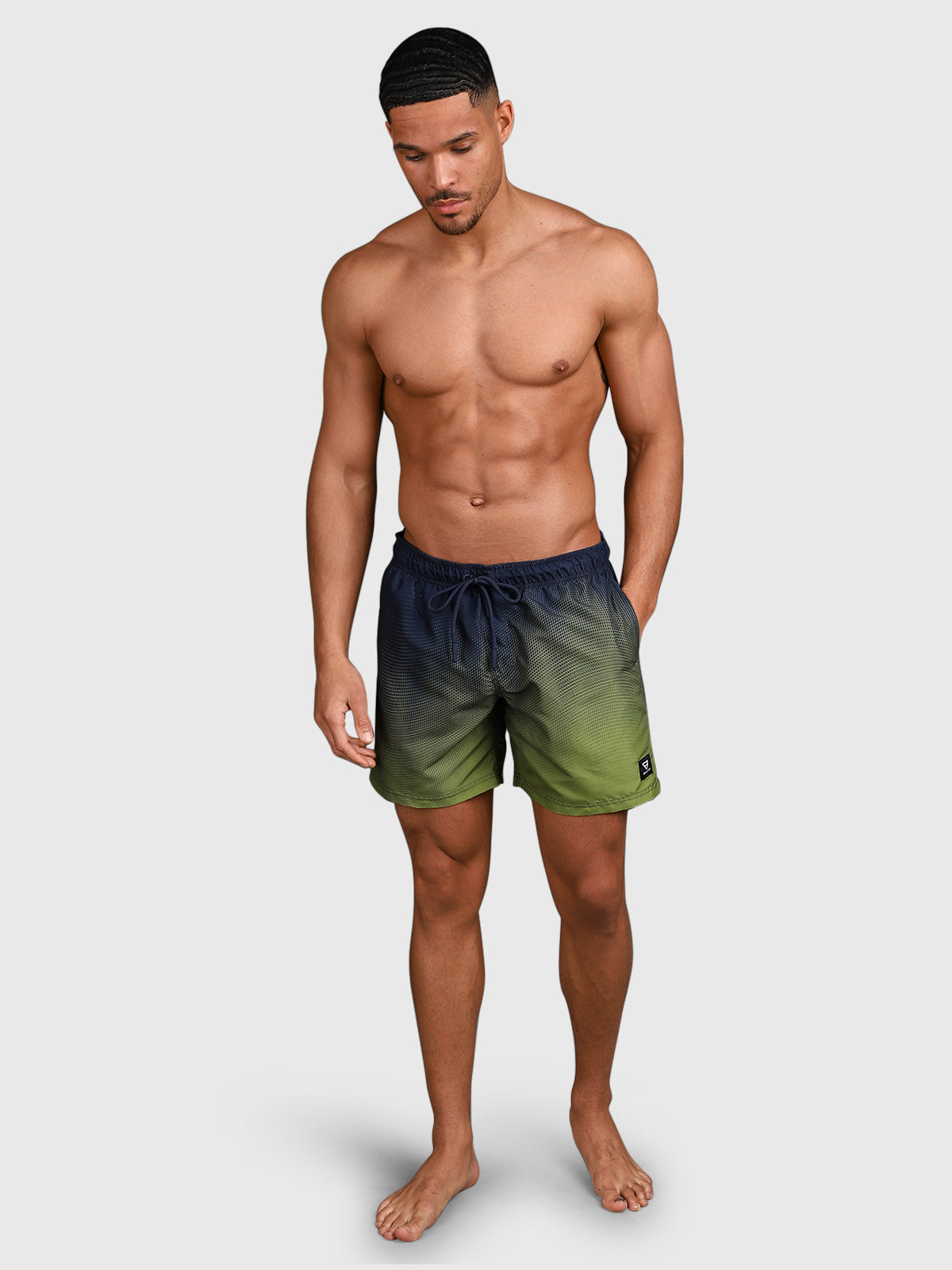Cester-Panel Print Herren Swim Shorts | Mayfly