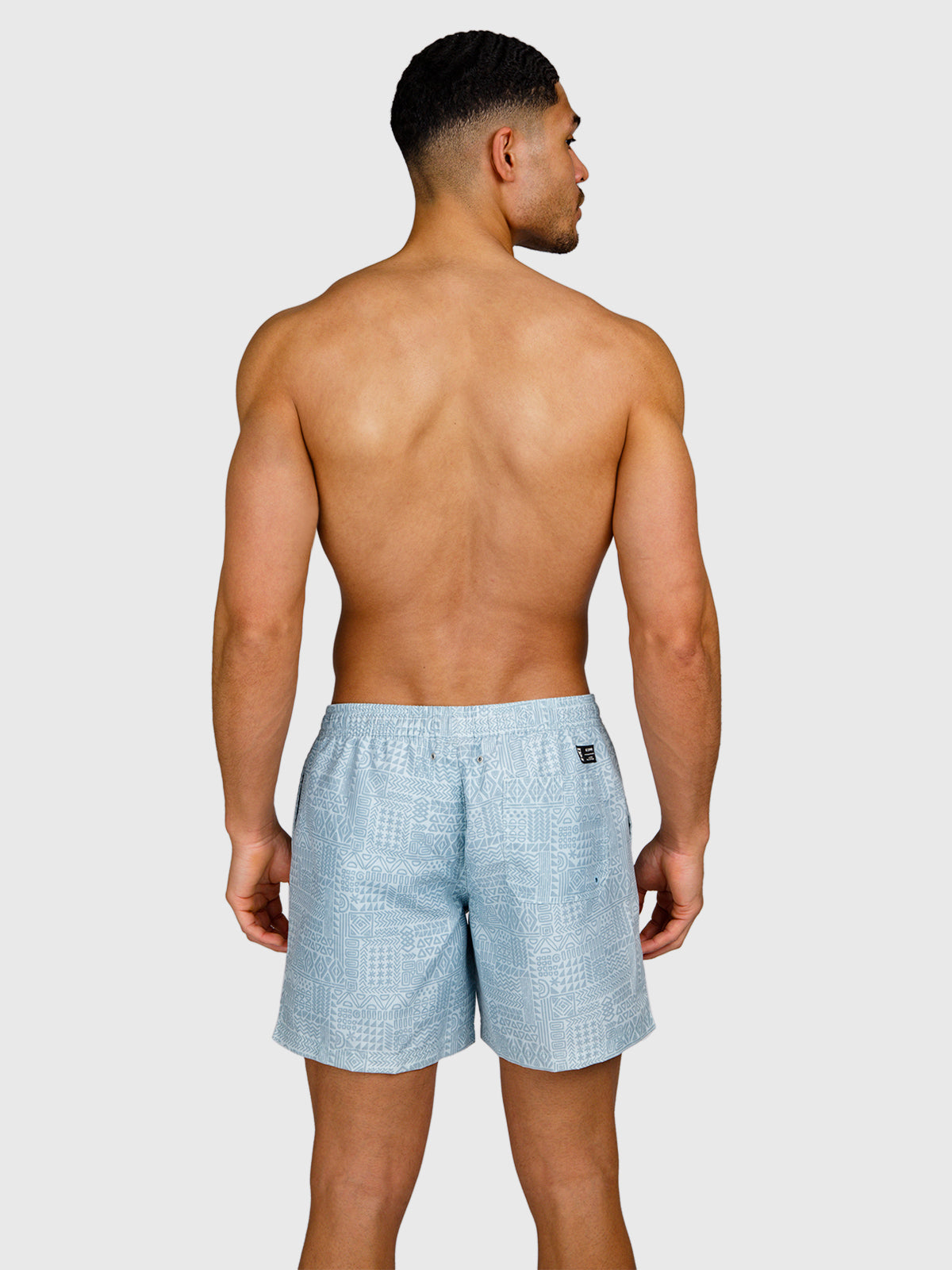 Helios-Print Men Swim Shorts | Mist