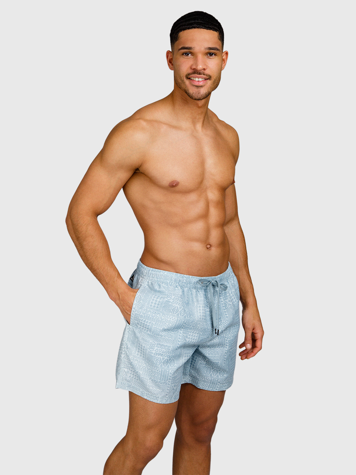 Helios-Print Men Swim Shorts | Mist