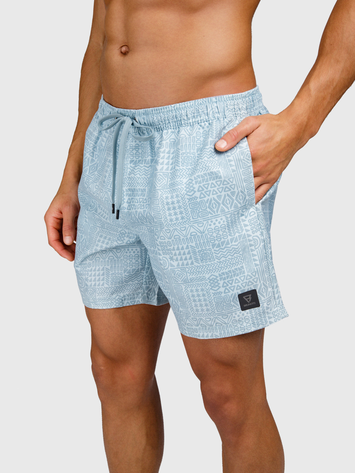 Helios-Print Men Swim Shorts | Mist