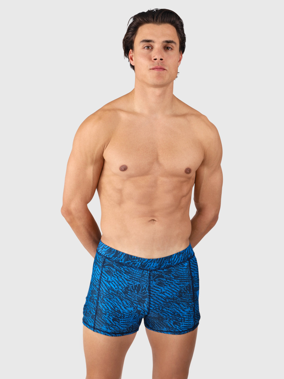 Samier-Print Heren Zwem Trunks | Indigo Blue