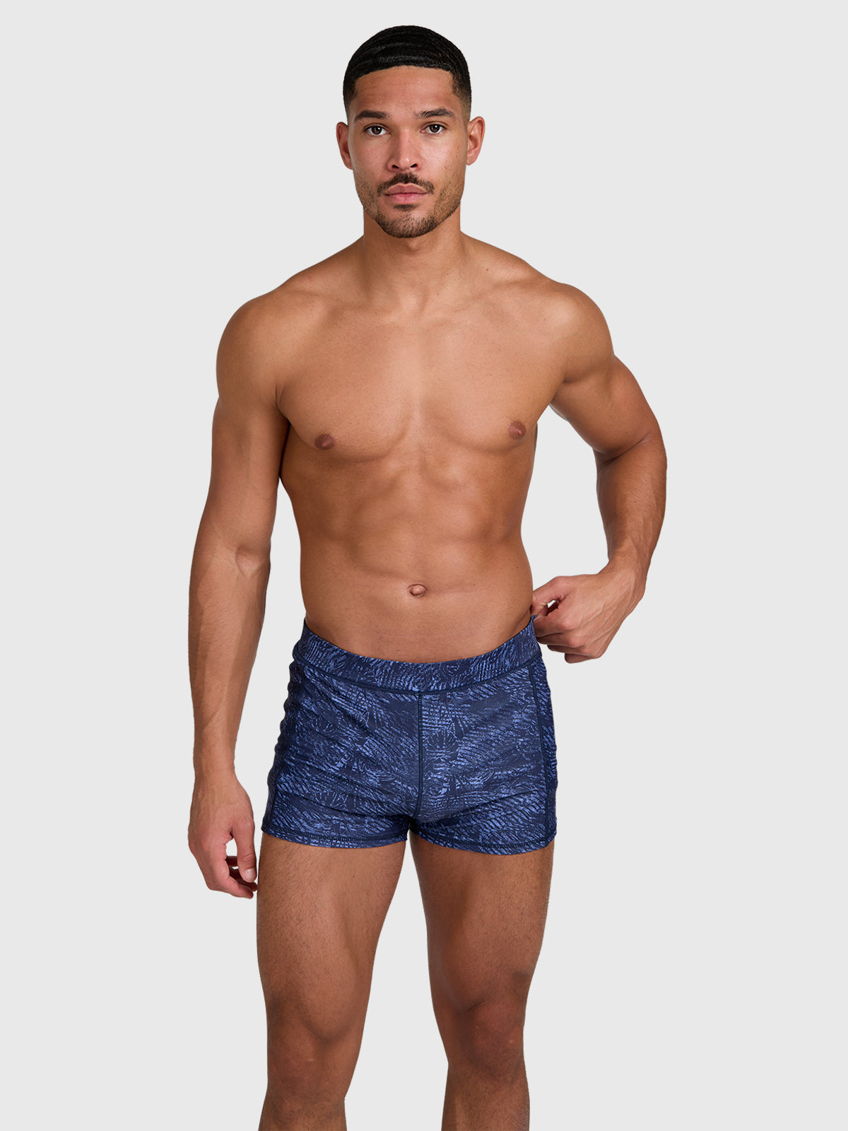 Samier-Print Heren Zwem Trunks | Indigo Blue