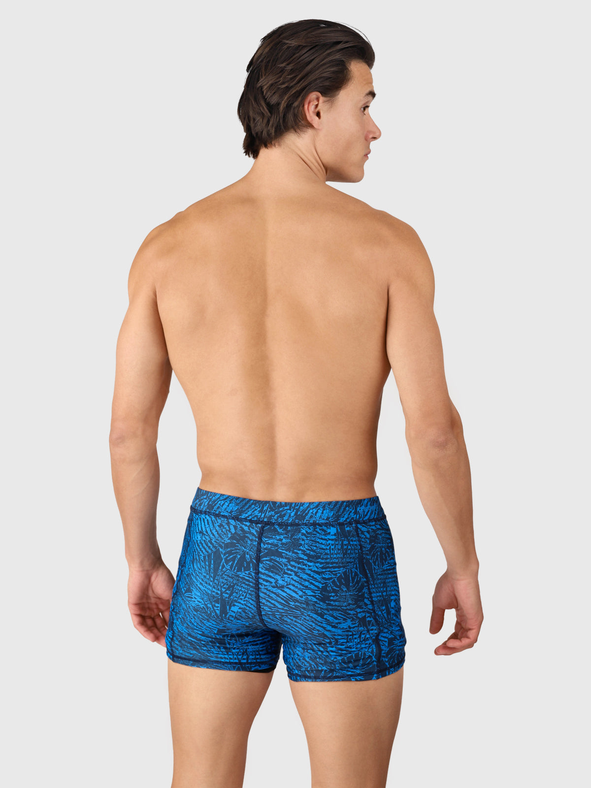 Samier-Print Heren Zwem Trunks | Indigo Blue