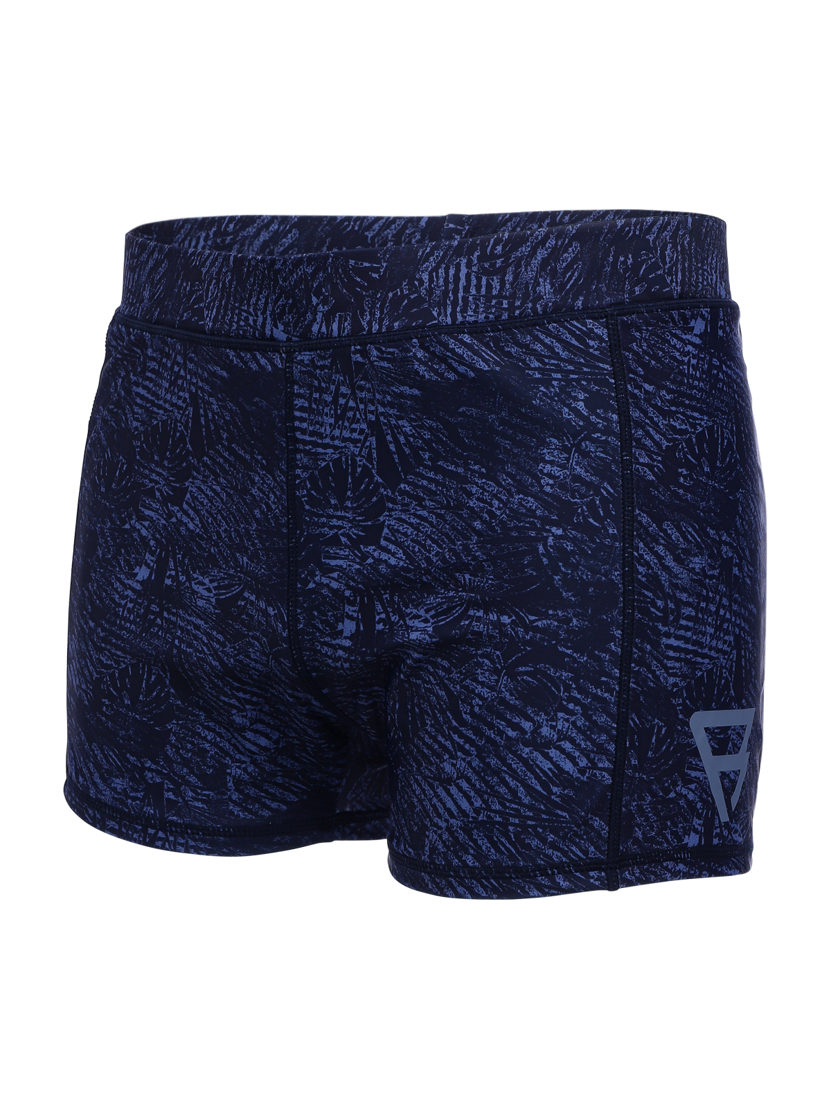 Samier-Print Men Swim Trunks | Indigo Blue