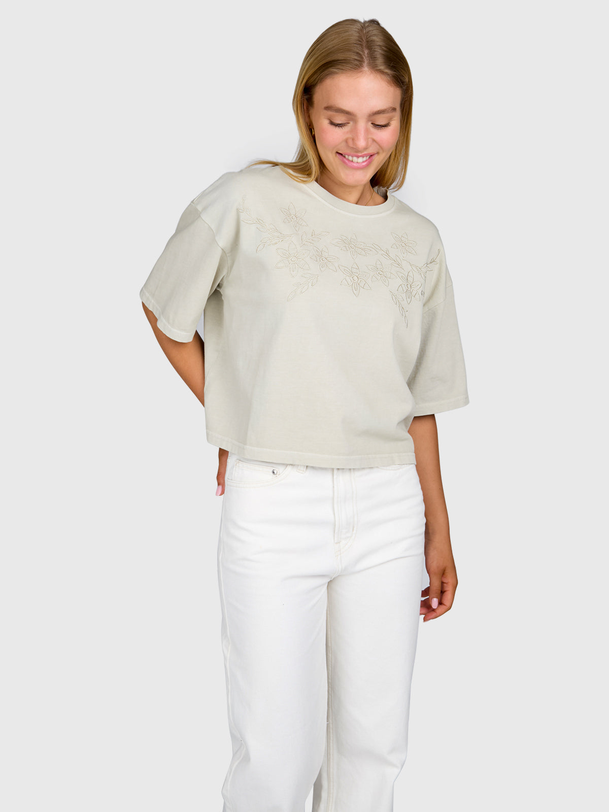 Dilola Dames T-shirt | Feather Grey