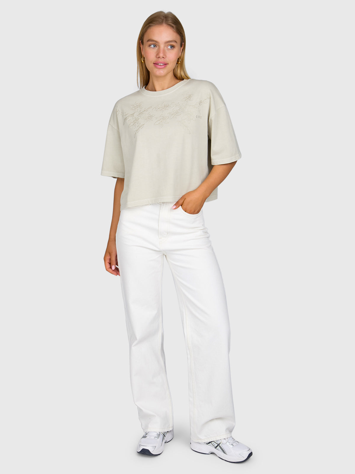 Dilola Dames T-shirt | Feather Grey