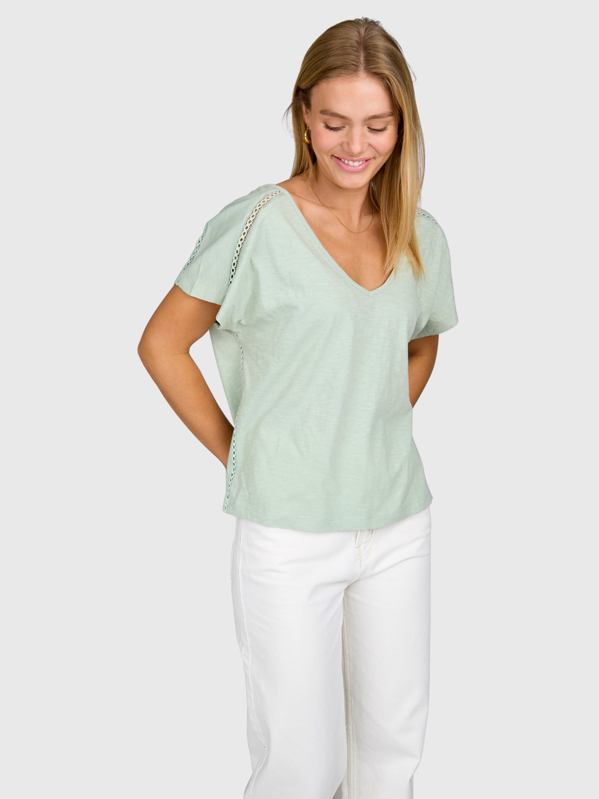 Duya Damen T-shirt | Aqua Grey