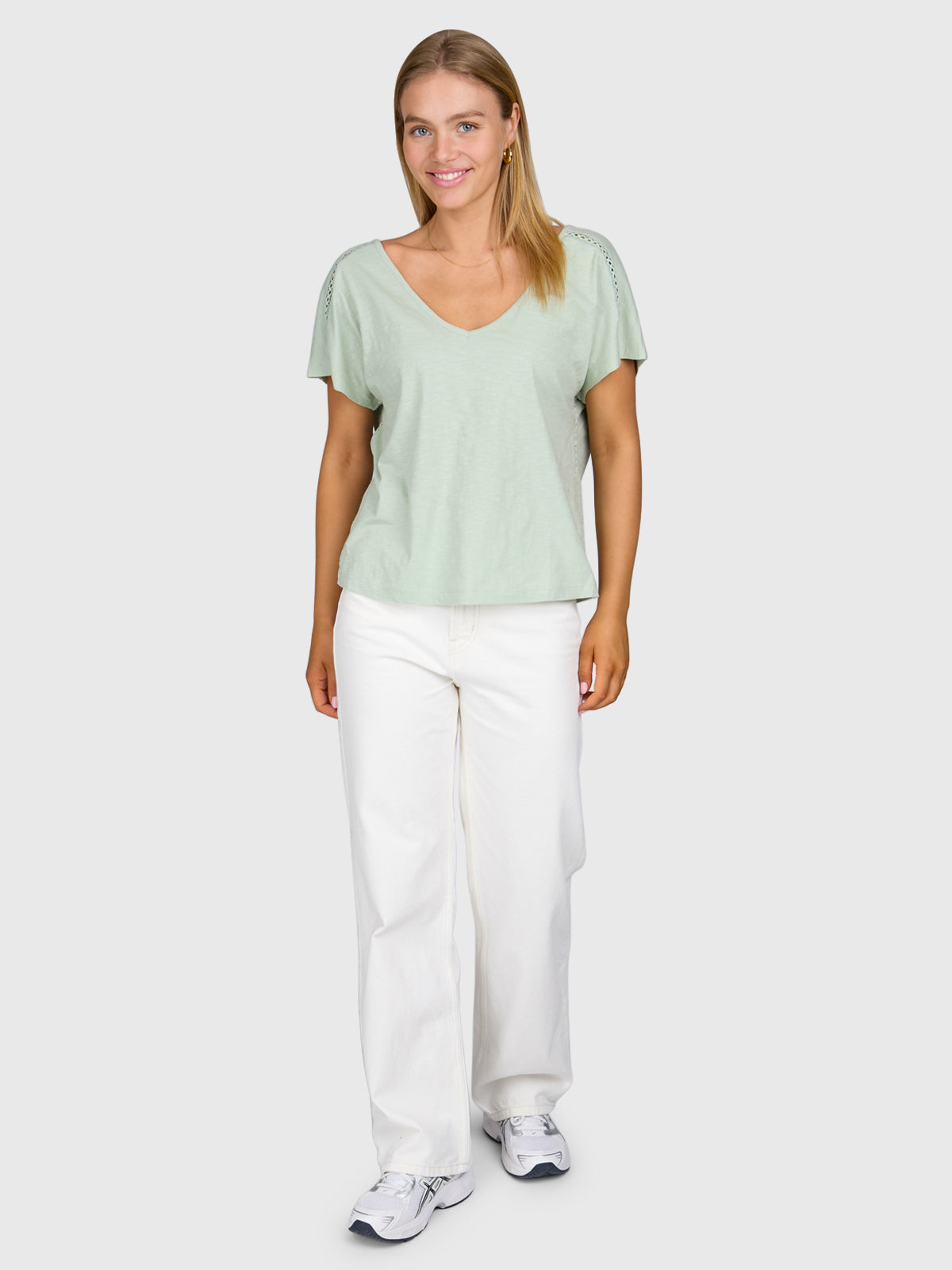 Duya Damen T-shirt | Aqua Grey