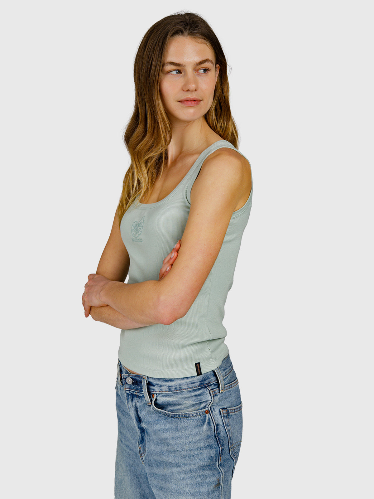 Toppira Damen Top | Aqua Grey