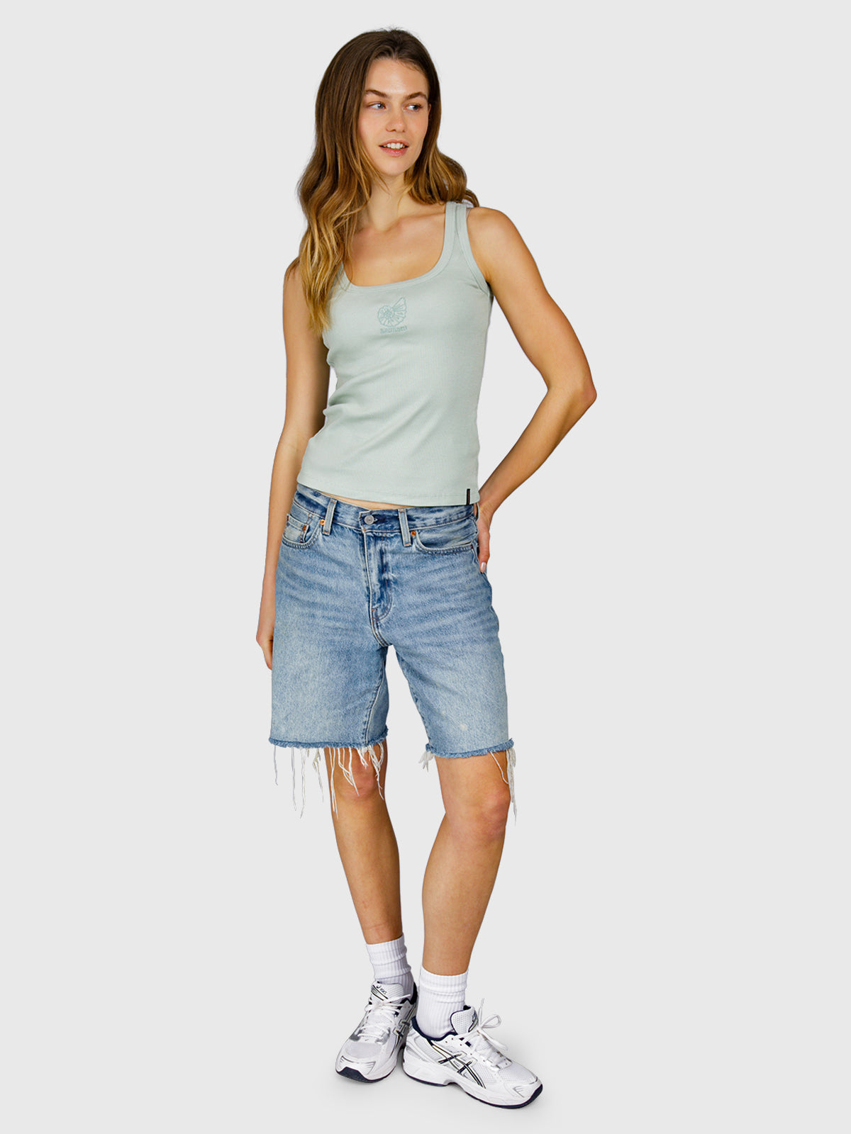 Toppira Damen Top | Aqua Grey