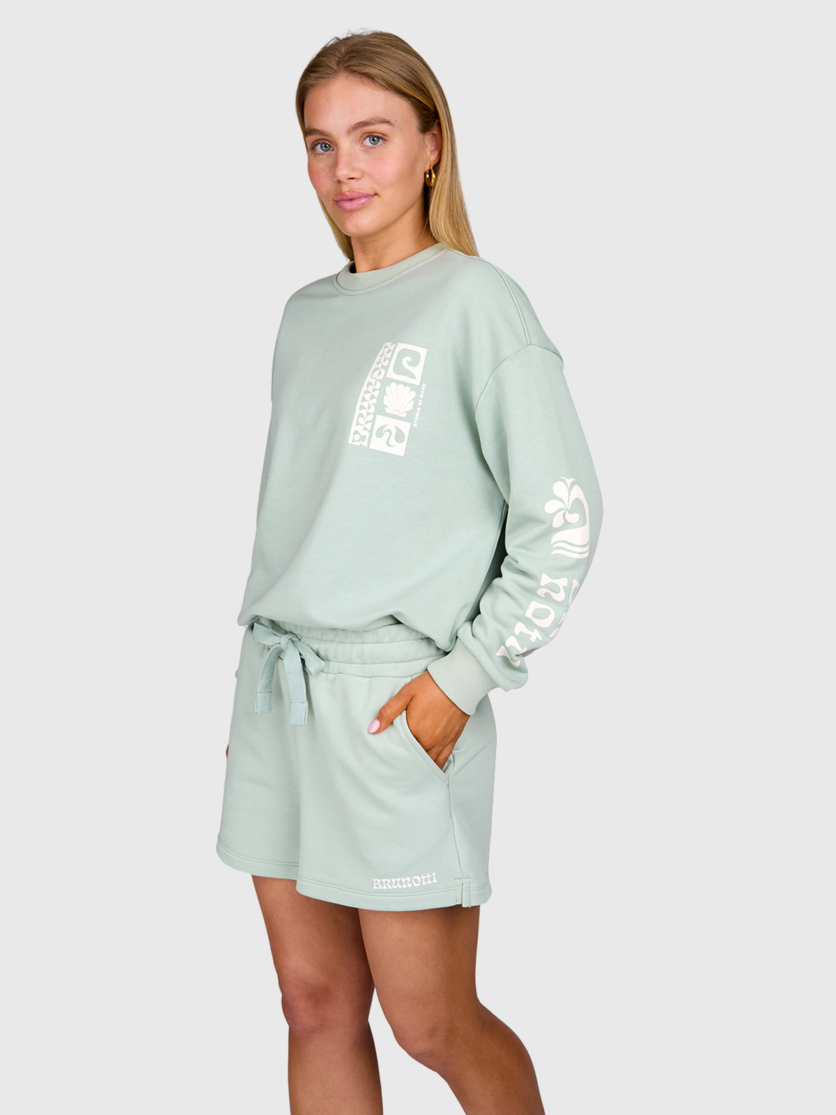 Yanouka Dames Sweater | Aqua Grey