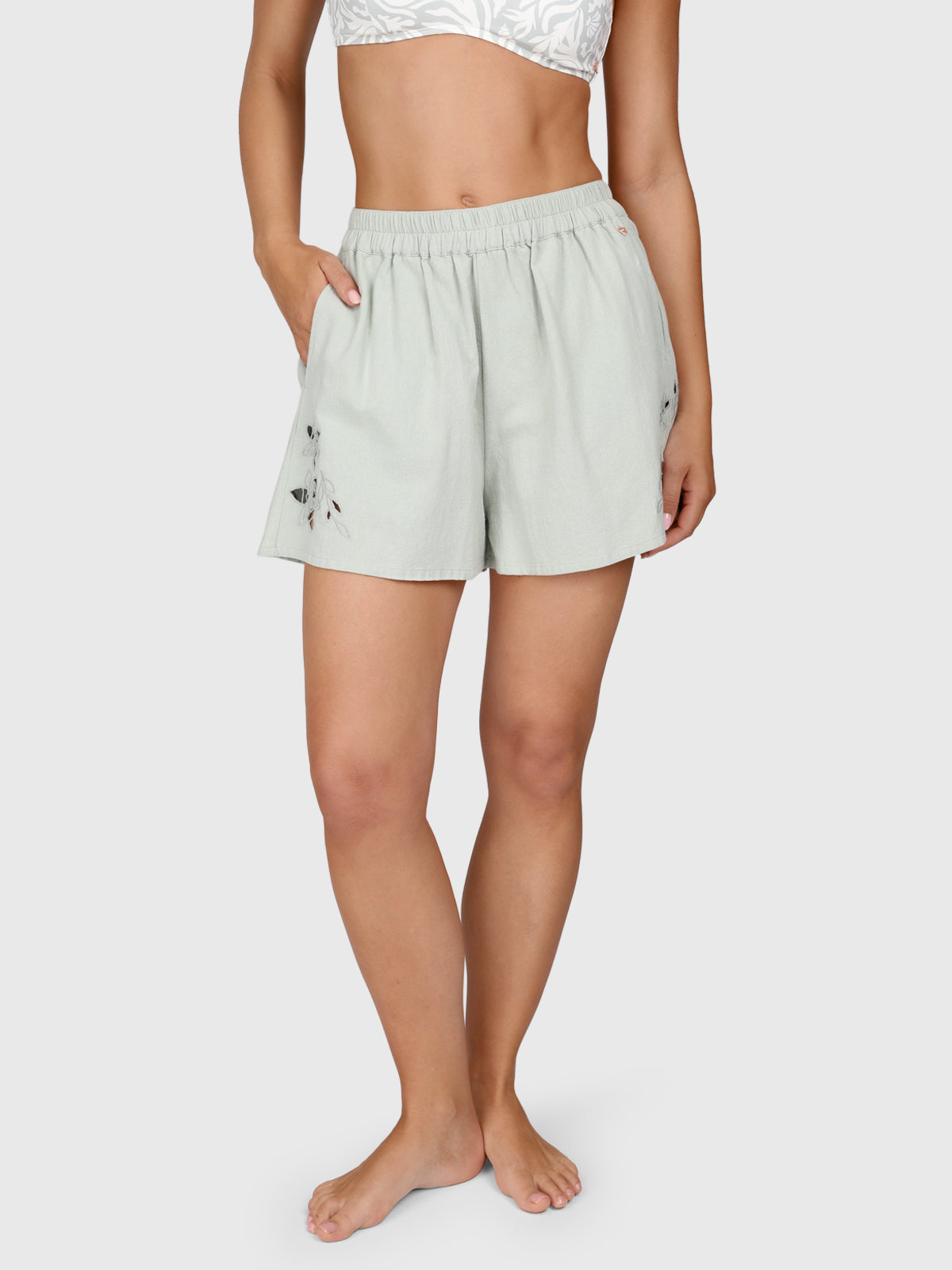 Julee Damen Shorts | Aqua Grey
