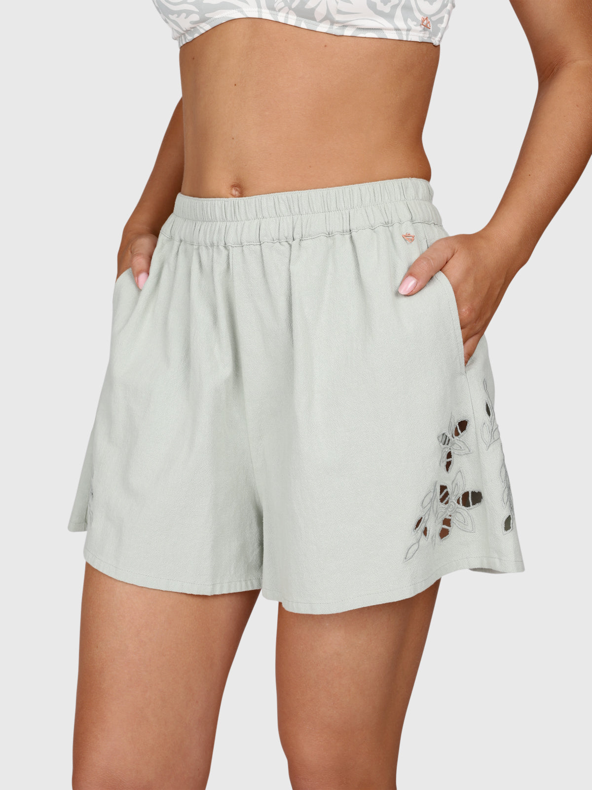 Julee Women Shorts | Aqua Grey