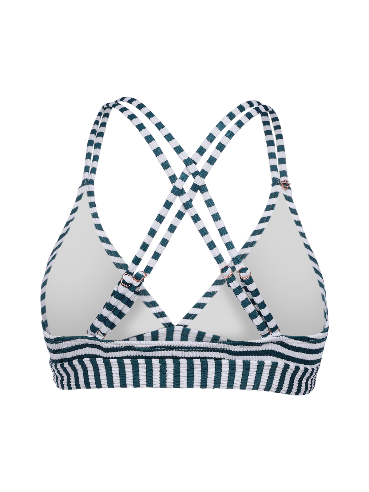 Delphinia-Stripe Damen Bikini Top | Snow