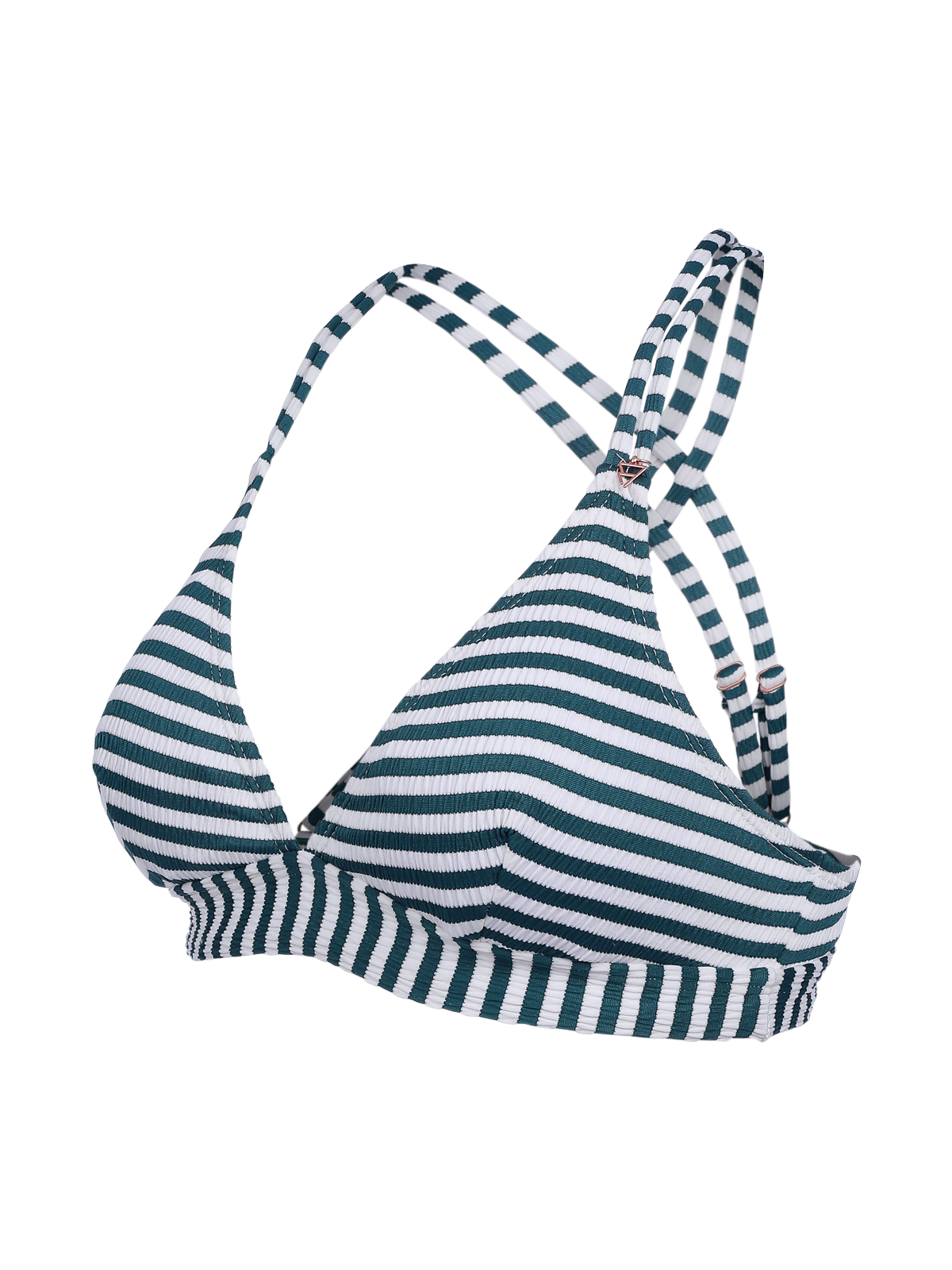 Delphinia-Stripe Damen Bikini Top | Snow
