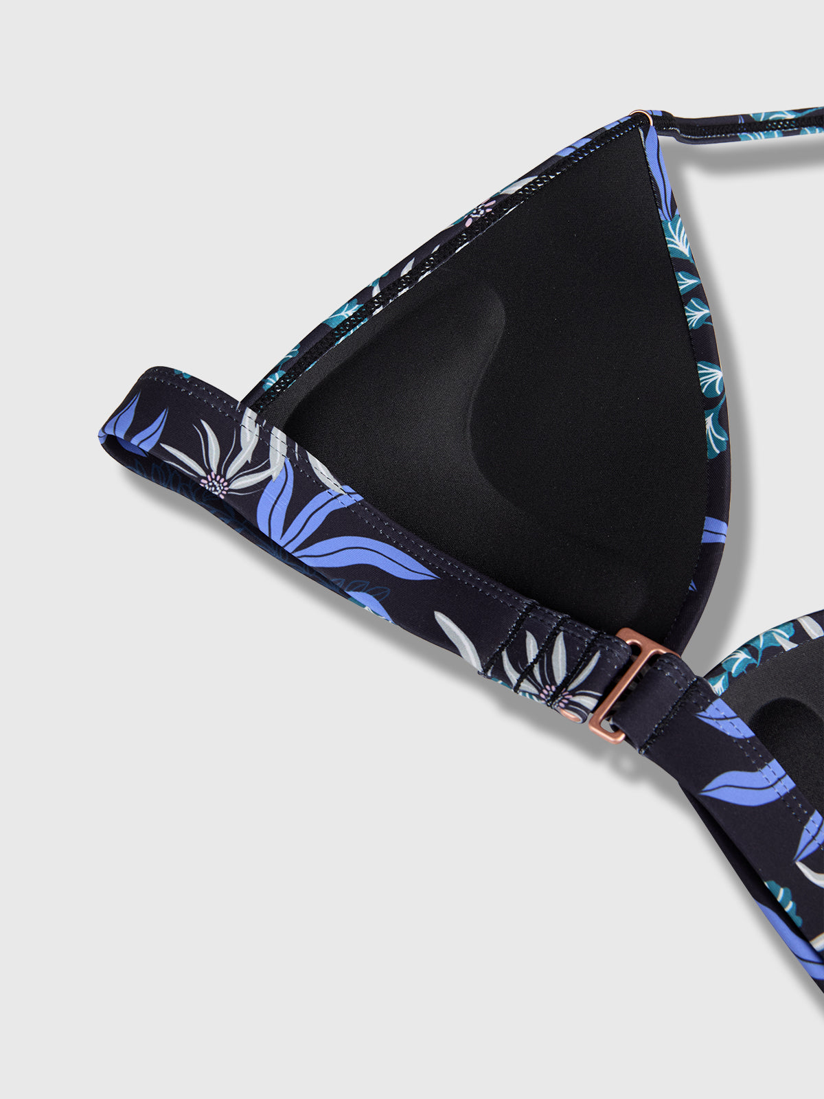 Lisselot-Print Women Bikini Top | Black