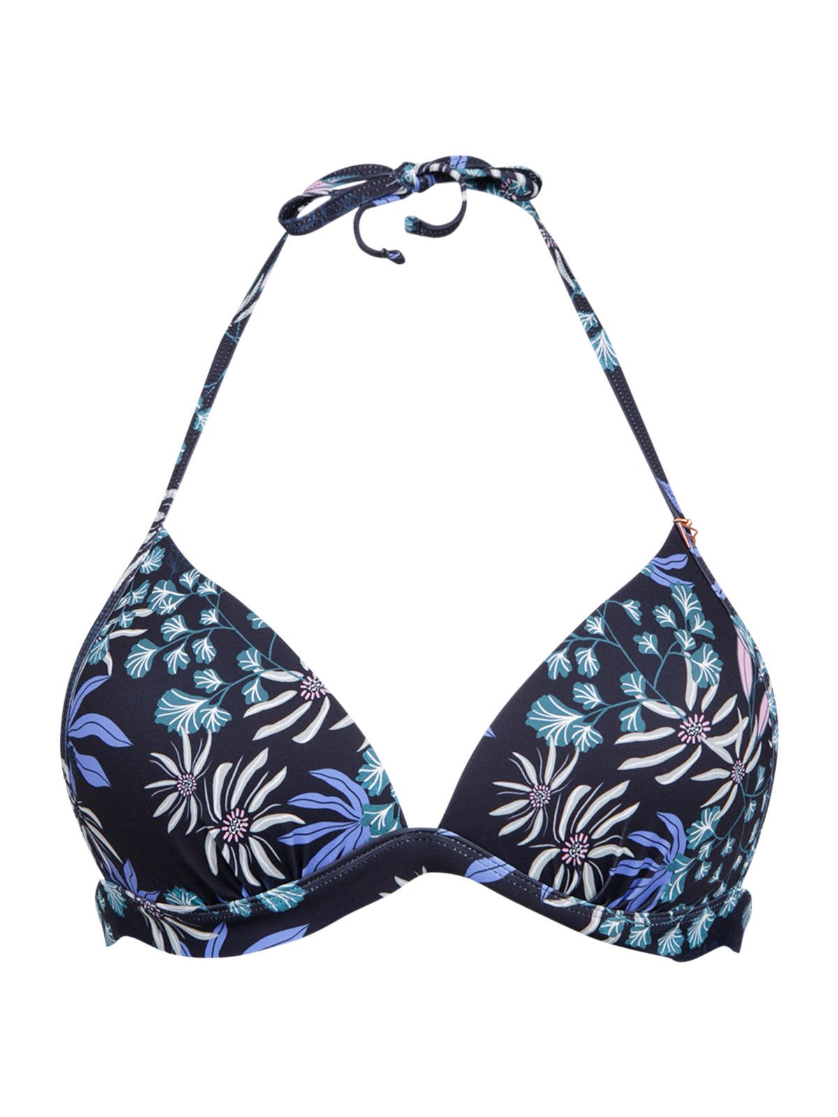 Lisselot-Print Women Bikini Top | Black