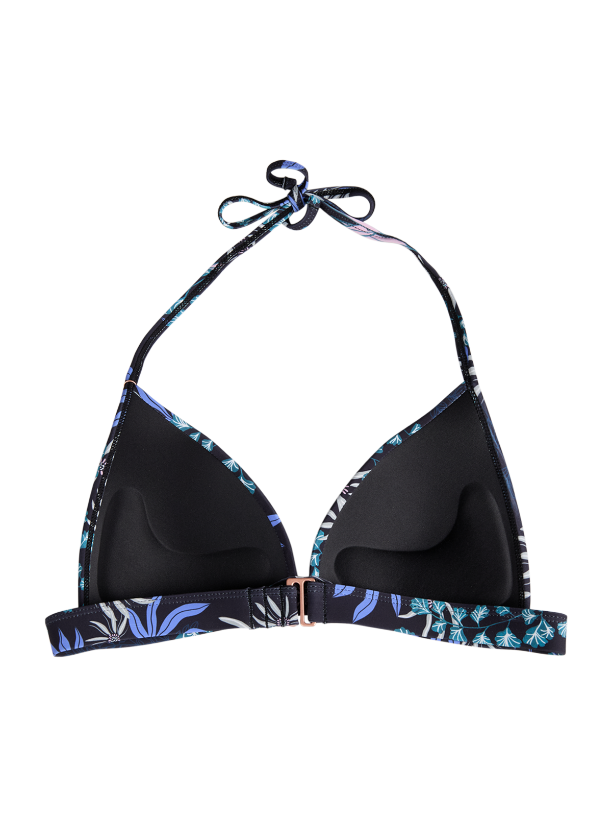Lisselot-Print Women Bikini Top | Black