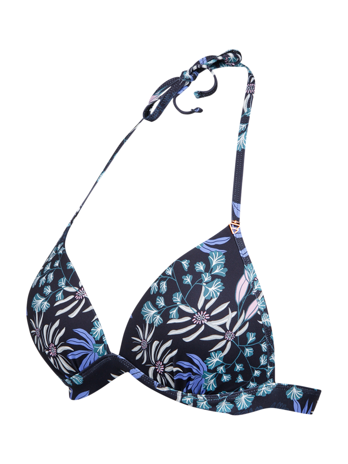 Lisselot-Print Women Bikini Top | Black