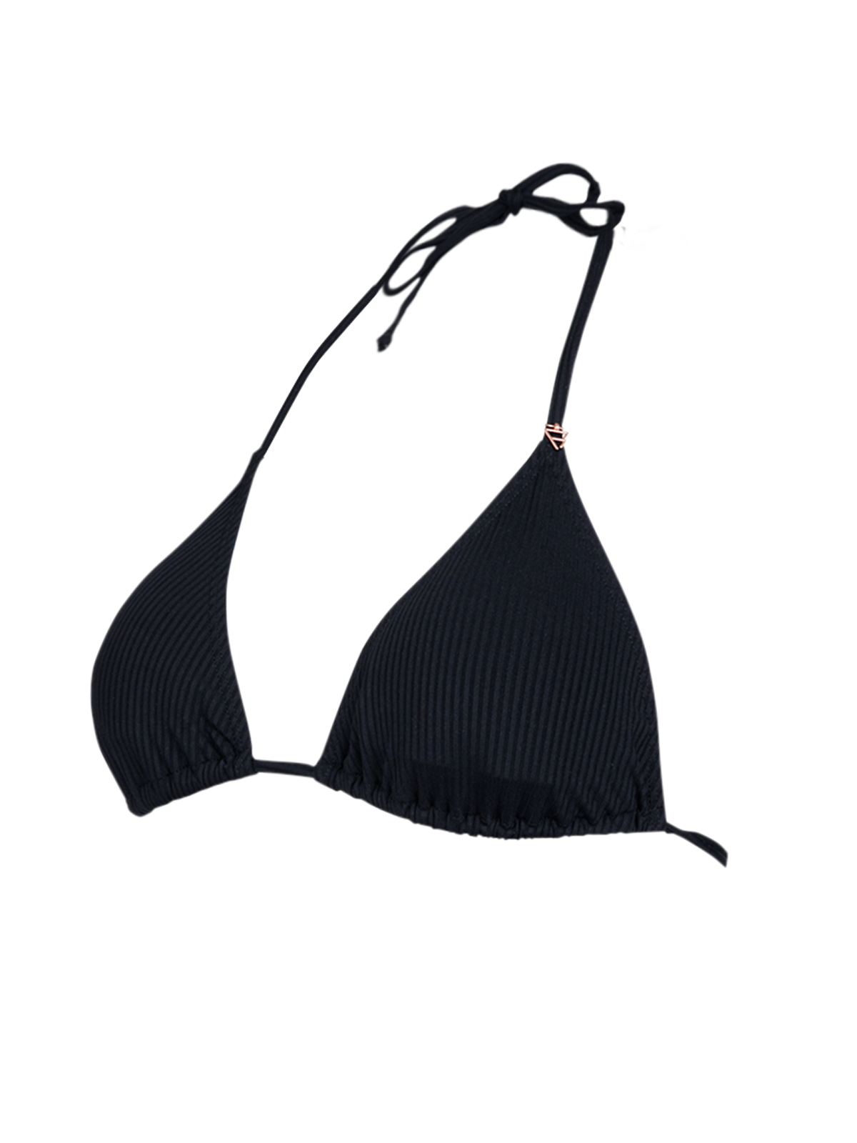Novalee-Rib Women Bikini Top | Black