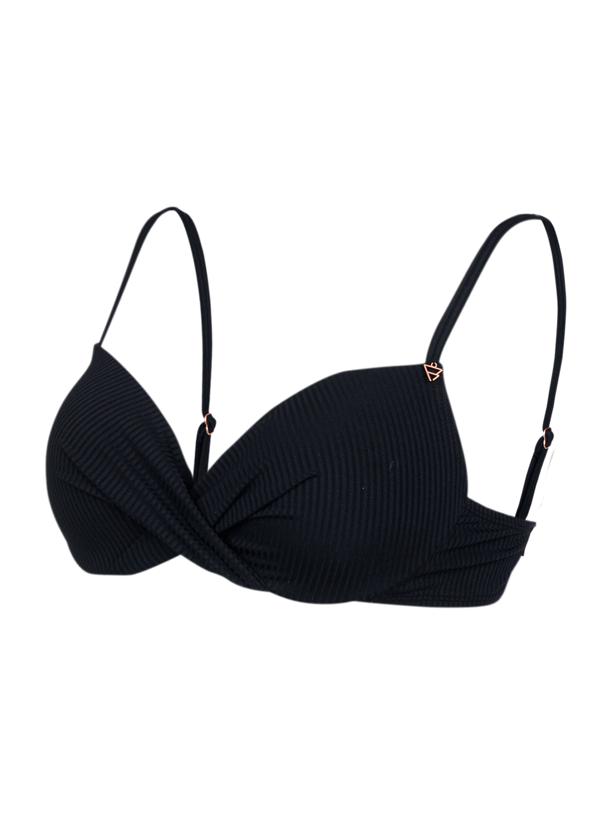 Stefana-Rib Damen Bikini Top | Schwarz