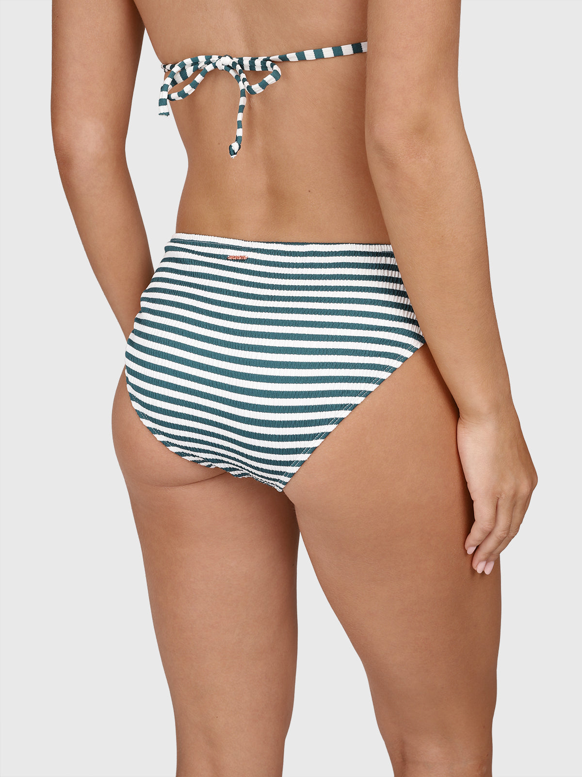 Nolina-Stripe Women Bikini Bottom | Snow