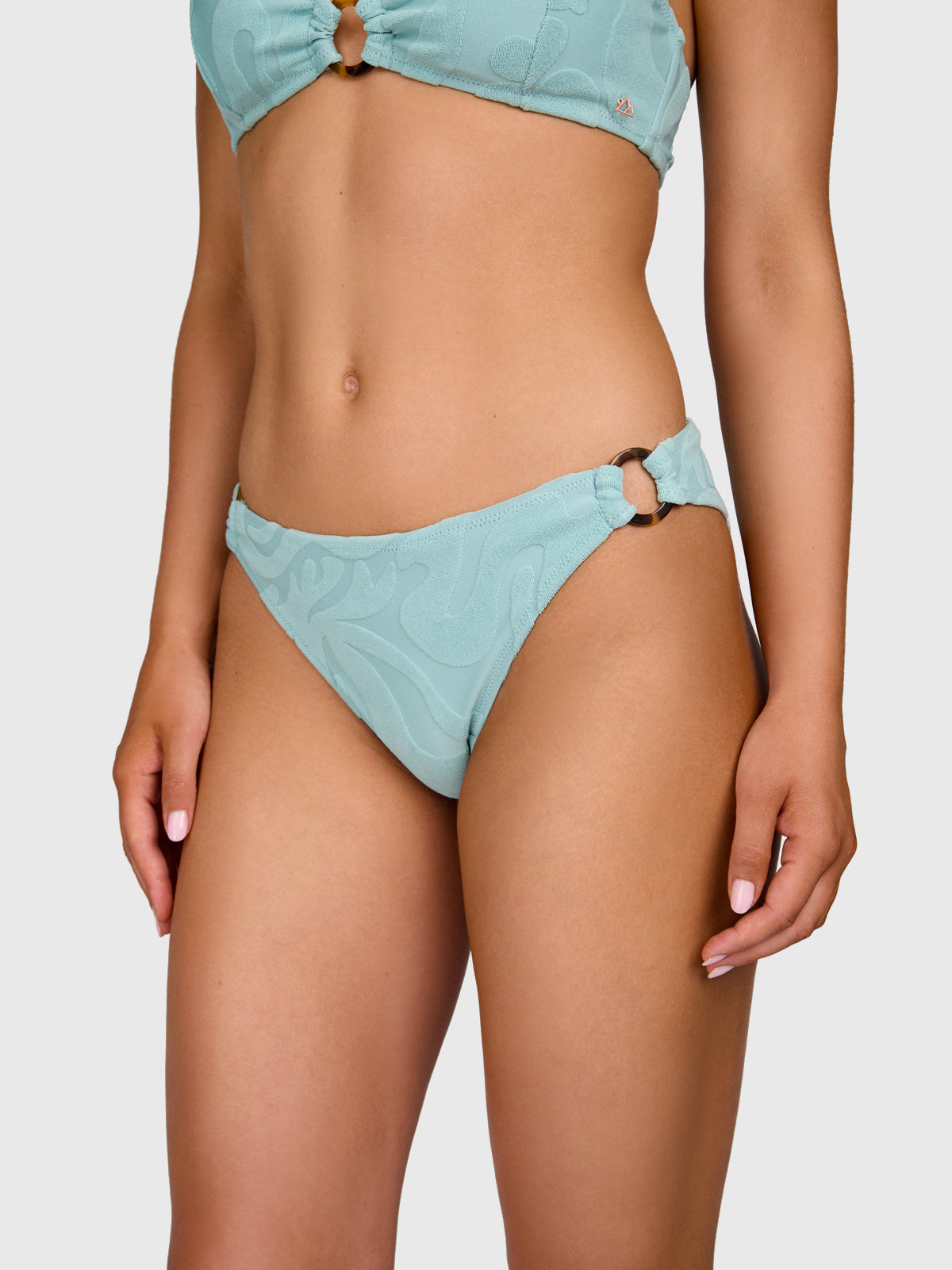 Hollymai-Jacquard Dames Bikini | Aqua Grey