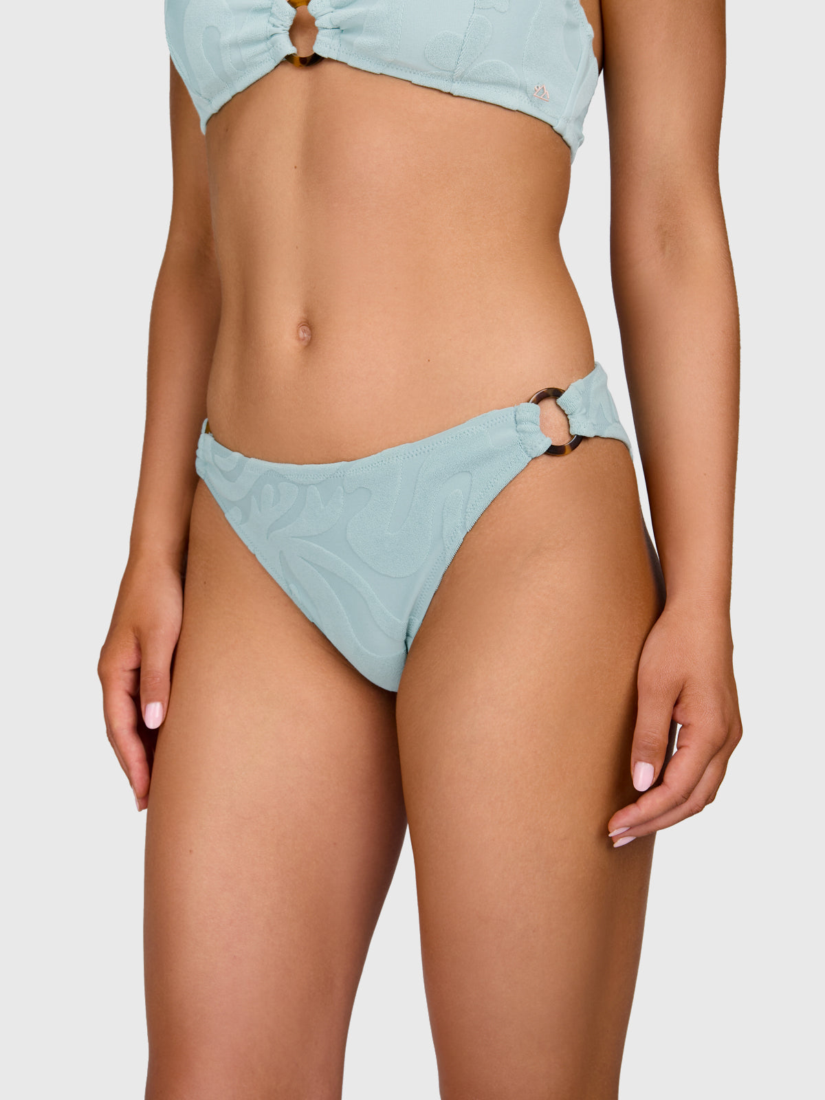 Hollymai-Jacquard Dames Bikini | Aqua Grey