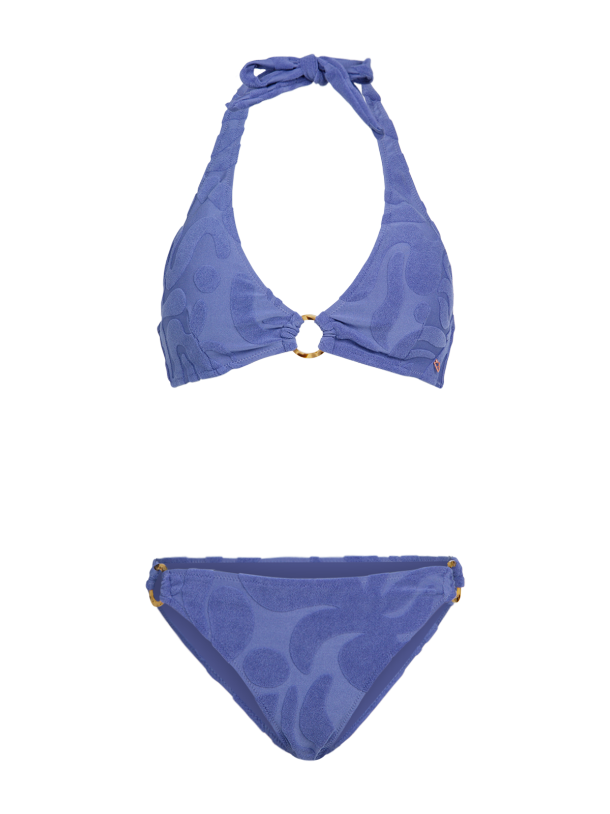 Hollymai-Jacquard Dames Bikini | Marlin Blue