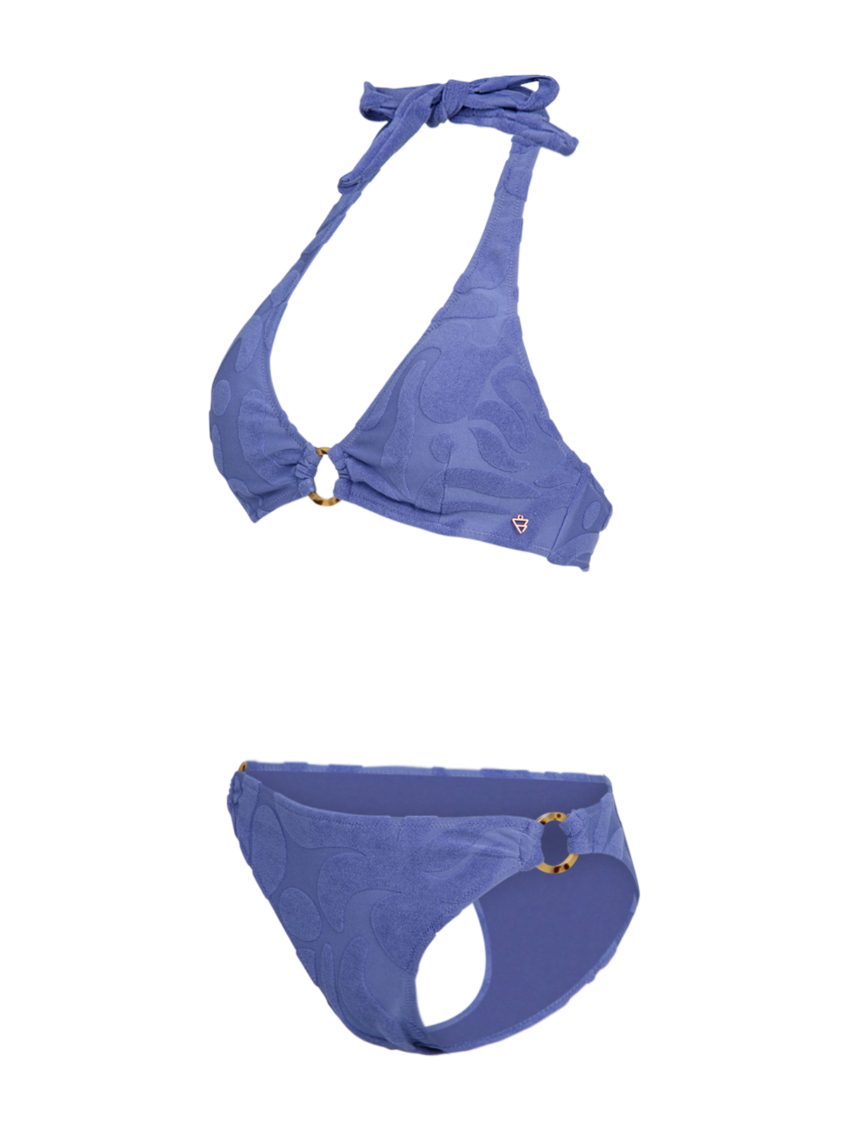 Hollymai-Jacquard Dames Bikini | Marlin Blue