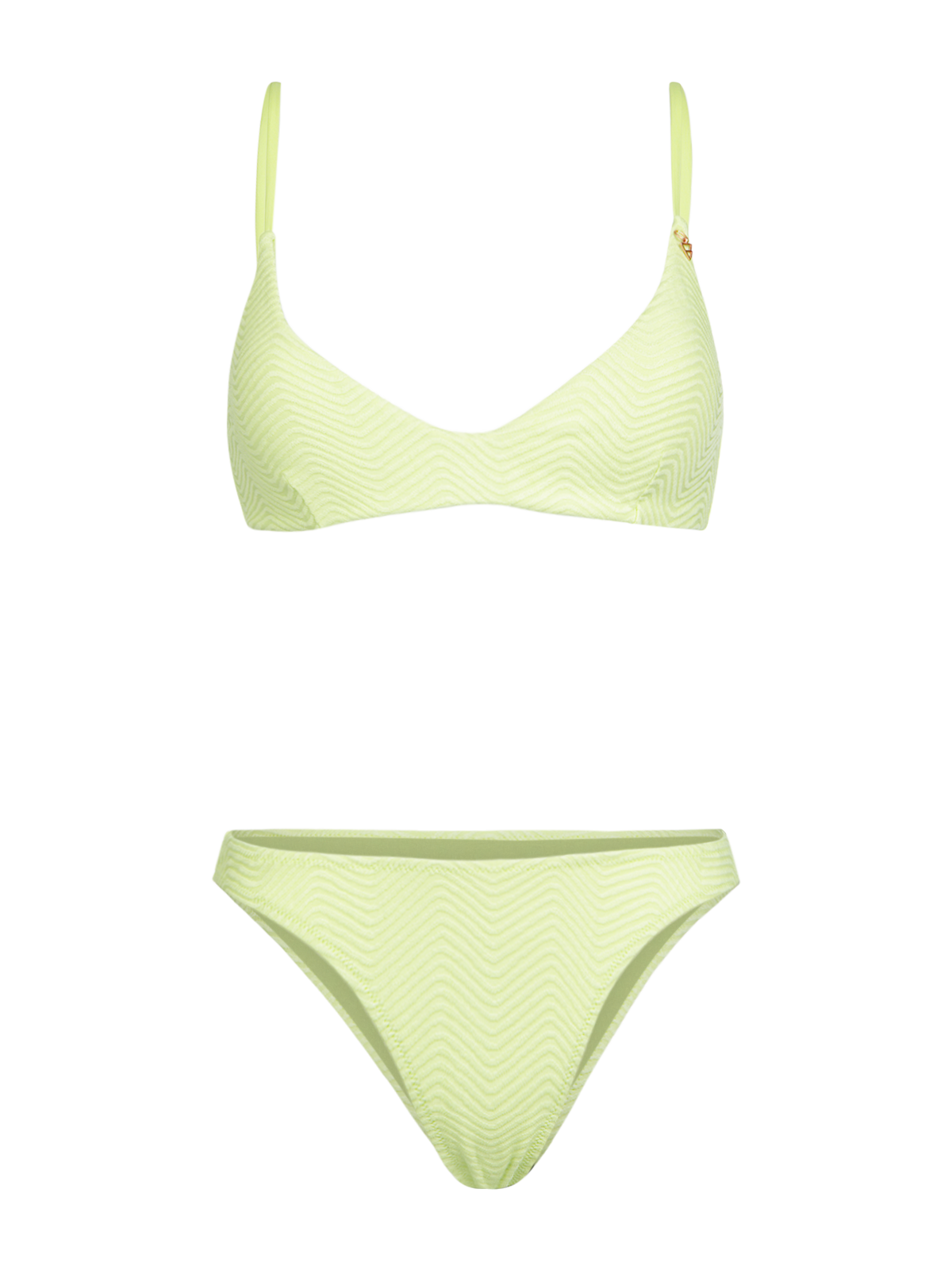 Jezzlee-Chevron Dames Bikini | Daiquiri Green