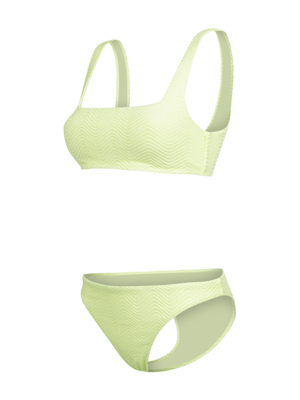 Lillio-Chevron Women Bikini | Daiquiri Green