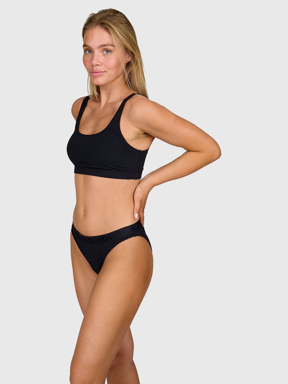 Nell-Print Damen Bikini Bottom | Schwarz